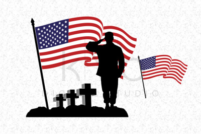 Fallen Soldier Veterans Day SVG DXF PNG EPS files