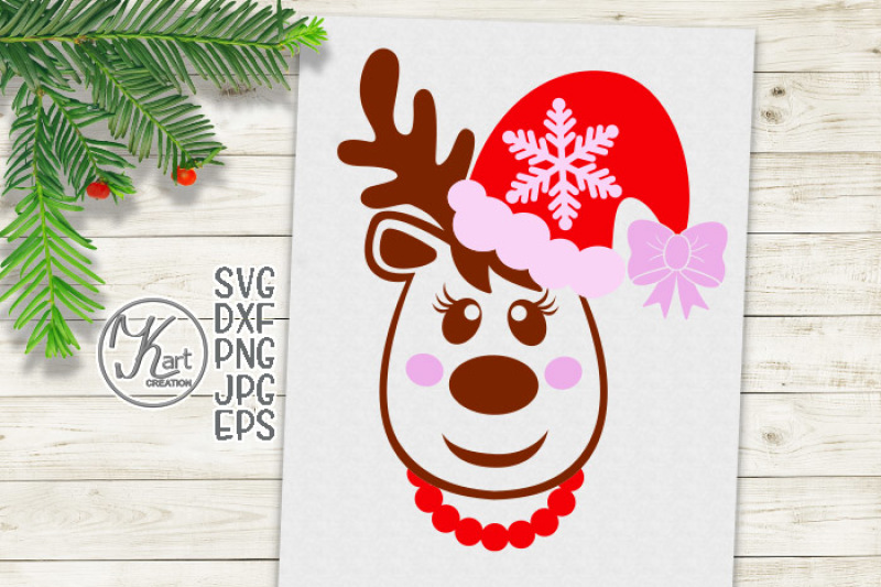 reindeer-head-svg-santa-hat-svg-reindeer-in-santa-hat-christmas-svg-baby-girl-reindeer-christmas-girl-svg-christmas-reindeer-svg-dxf