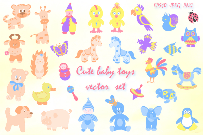 cute-baby-toys-vector-set