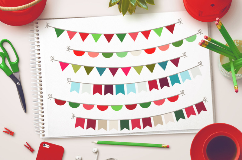 christmas-bunting-clipart-christmas-clipart-holiday-bunting-holiday-clipart-banner-clipart
