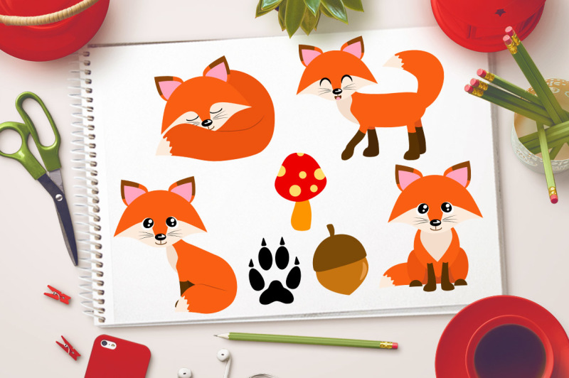 red-foxes-clipart-forest-animals-cute-fox-clipart-winter-clipart-fall-clipart-fox-graphics-animal-clipart