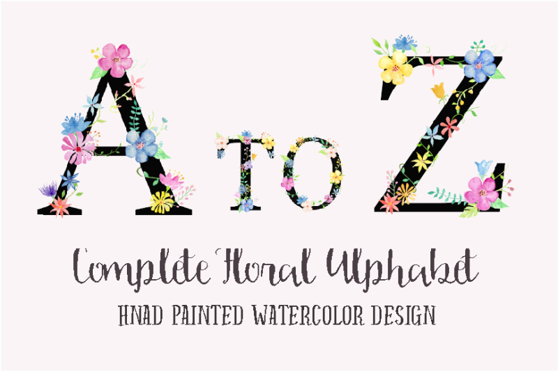 watercolor-floral-alphabet-black