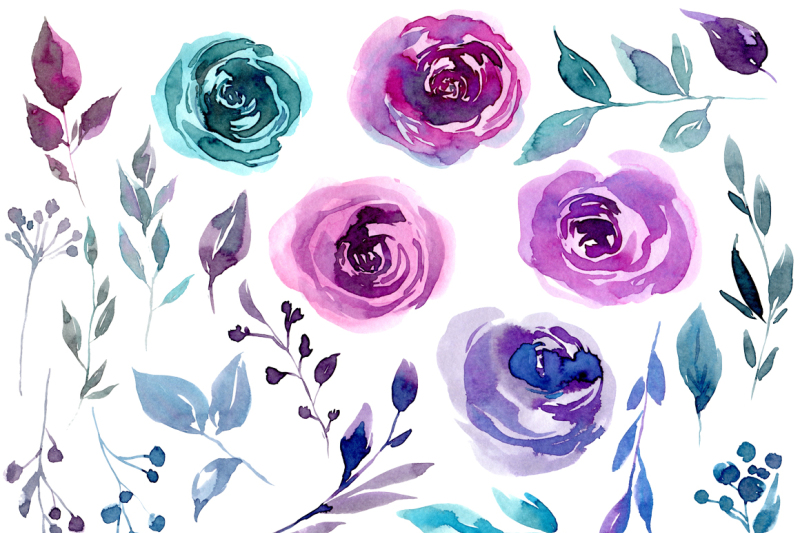 evening-watercolor-roses-flowers-33-png