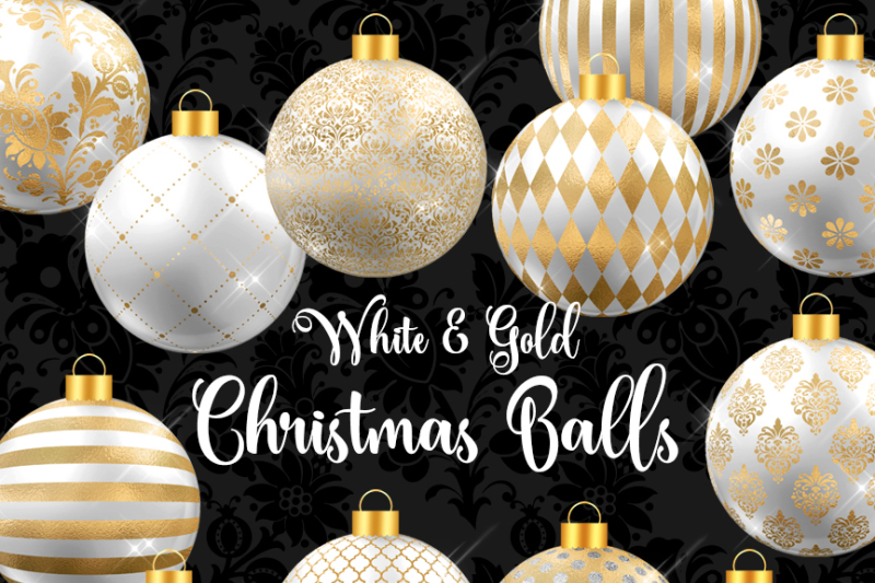 white-and-gold-christmas-balls-clipart