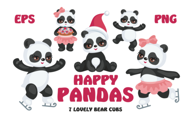 happy-pandas-vector-clip-arts