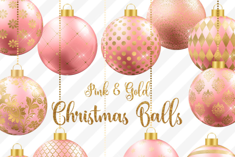 pink-and-gold-christmas-balls