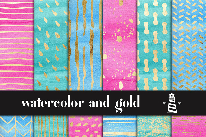 watercolor-and-gold-patterns