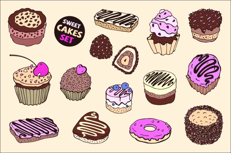 sweet-cakes-set
