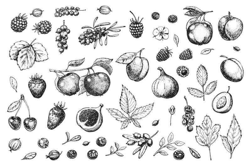 hand-drawn-vegetables-and-fruit