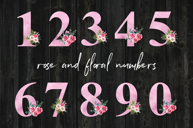 rose-foil-and-floral-numbers
