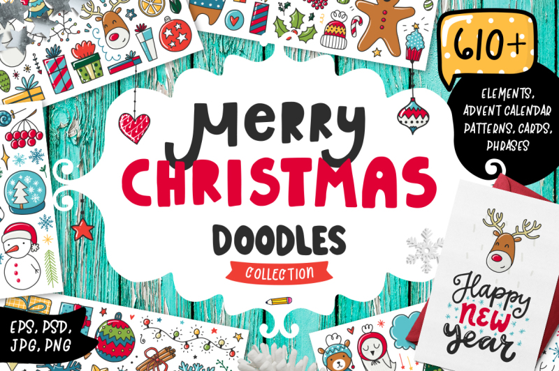 610-christmas-doodles-clipart-set