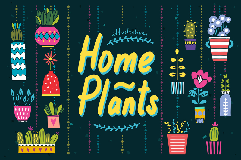 home-plants-illustrations
