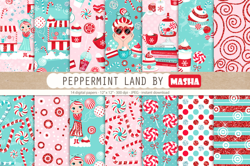 peppermint-land-digital-papers