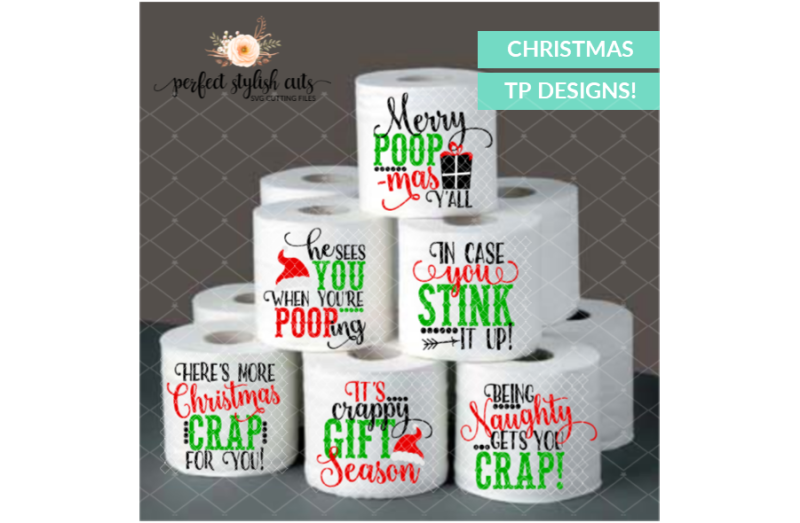 Download SALE! Christmas Toilet Paper Designs Collection - SVG, EPS ...