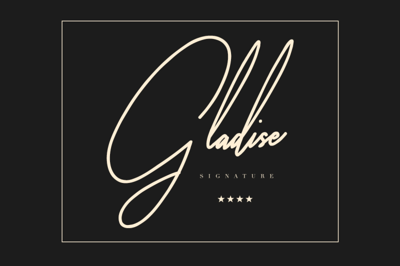 gladise-signature-font