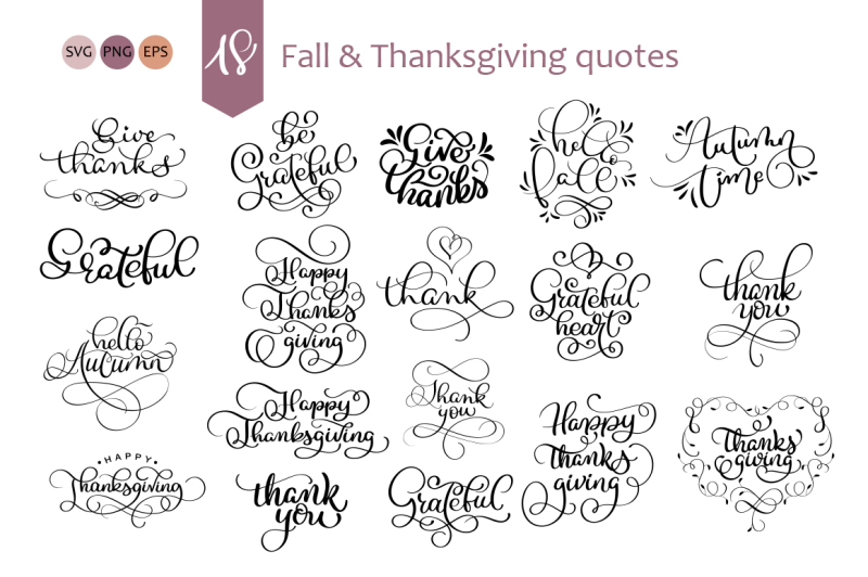 lettering-and-calligraphy-collection-for-thanksgiving-day