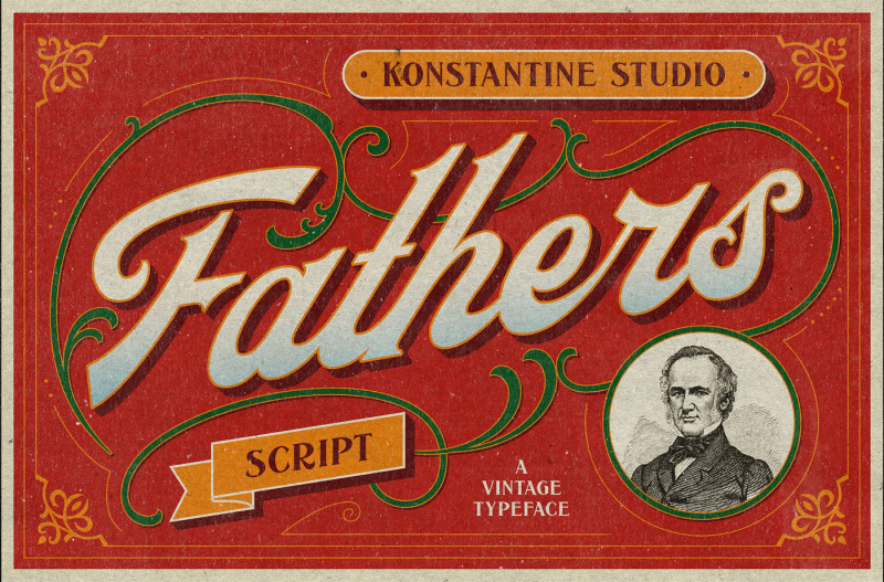 fathers-vintage-old-lettering-font