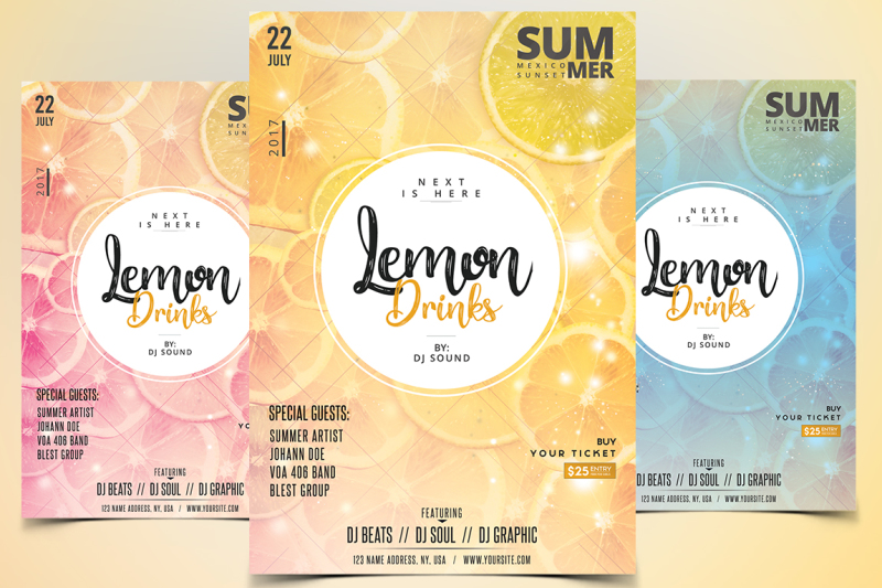 lemon-drinks-psd-flyer-template