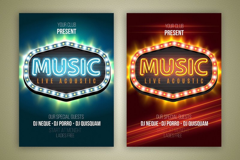 set-of-neon-music-flyer-with-neon-ai-style