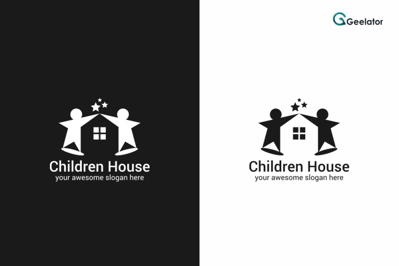 children-house-logo-template
