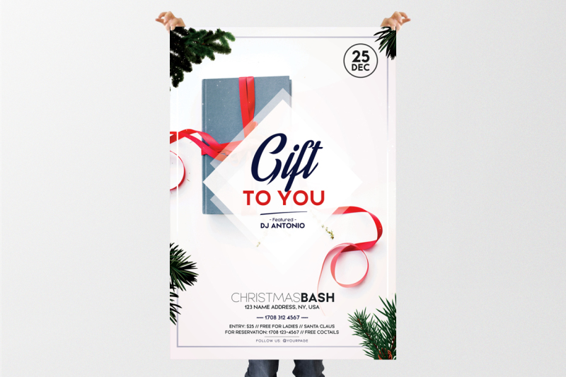 gift-to-you-christmas-psd-flyer-template