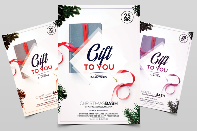 gift-to-you-christmas-psd-flyer-template