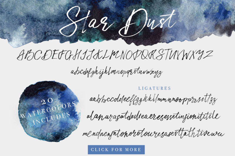 star-dust-font-and-watercolor-textures