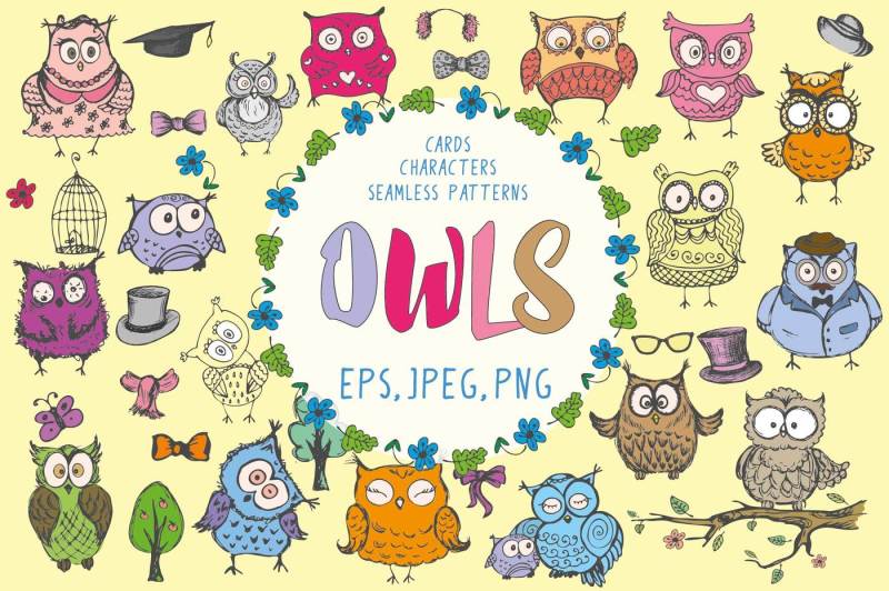 cute-hand-drawn-owls