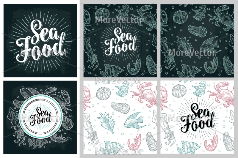 lettering-pattern-and-posters-sea-food