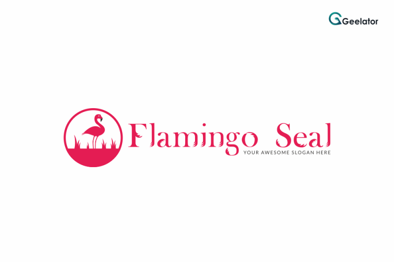 flamingo-seal-logo-template