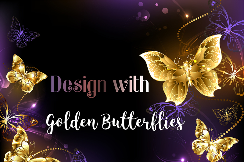 background-with-gold-butterflies