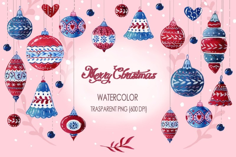 merry-christmas-watercolor-collection