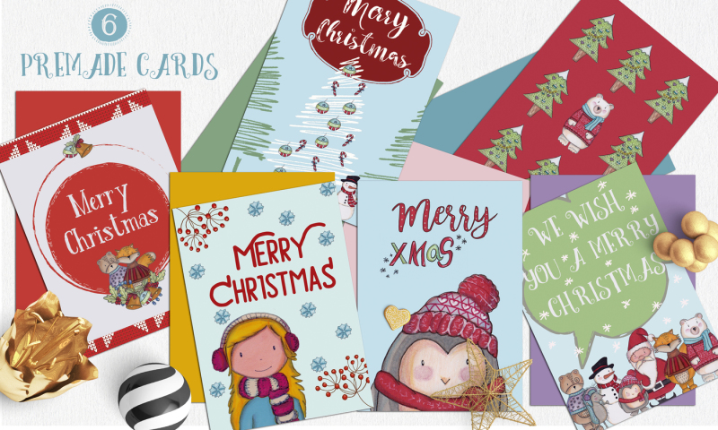 a-christmas-cute-illustrations-set