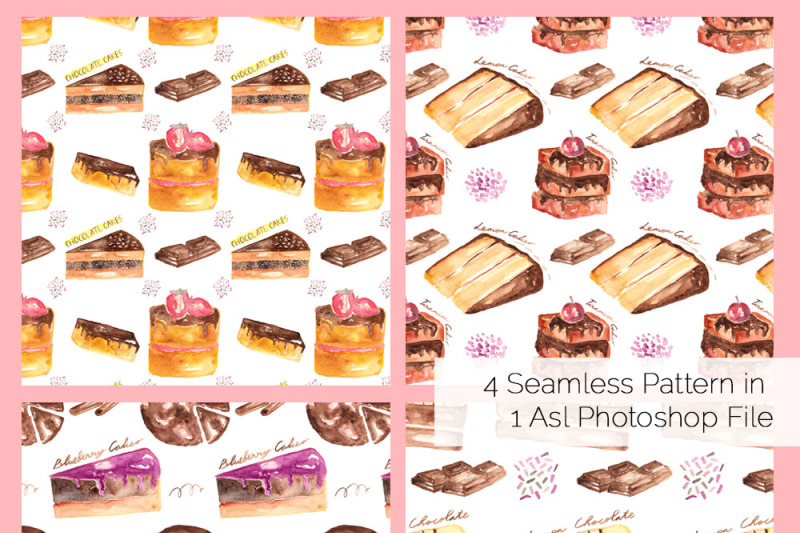 chocolate-cakes-watercolor-clipart