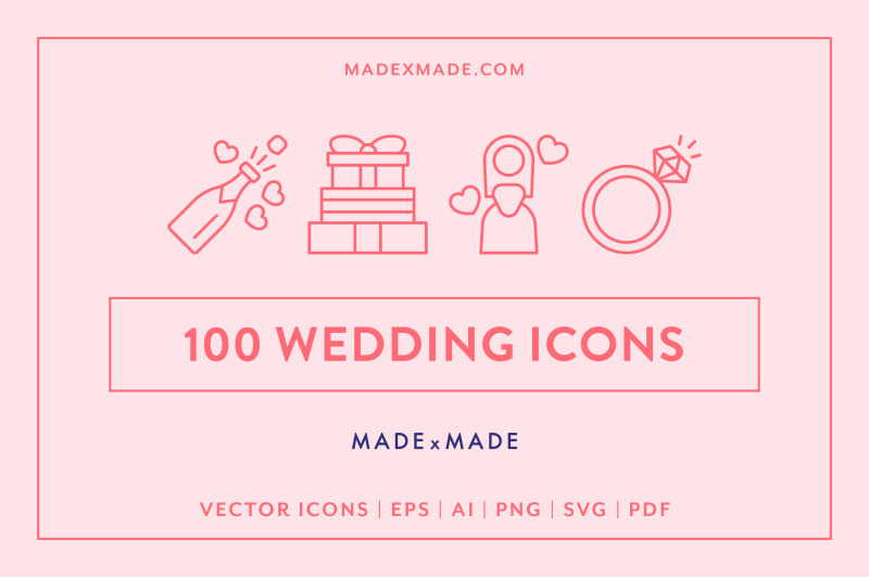 line-icons-ndash-wedding