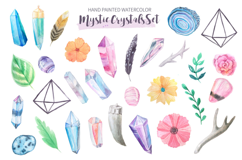watercolor-mystic-crystals-set