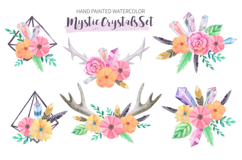 watercolor-mystic-crystals-set