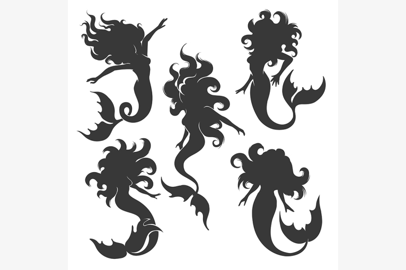 silhouette-of-mermaid-set