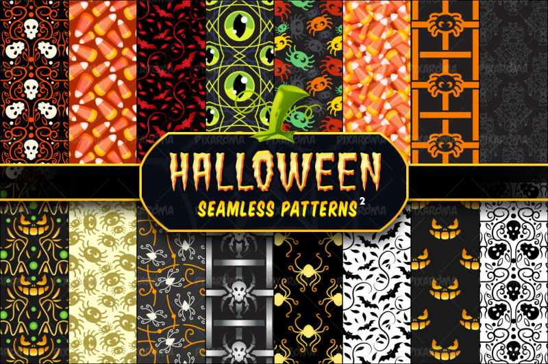 halloween-seamless-patterns-set-2