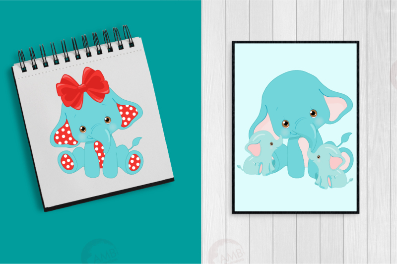 baby-elephant-bundle-clipart-graphics-illustrations-patterns