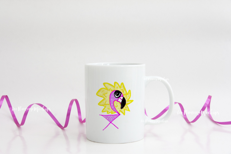 white-mug-mockup-with-pink-ribbon-minimal-neutral