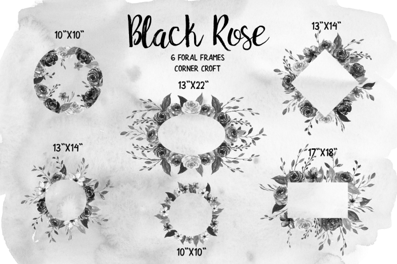 watercolor-black-rose-collection