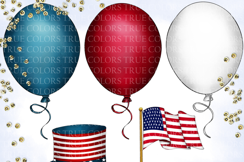 independence-day-clipart-american-girl-fashion-illustration-planner-stickers-supplies-american-flag-4th-of-july-hat-fireworks-map-blue-diy
