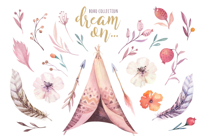 watercolor-teepee-collection