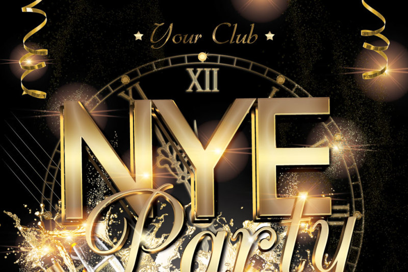 New Year Party Flyer And Poster By artolus | TheHungryJPEG