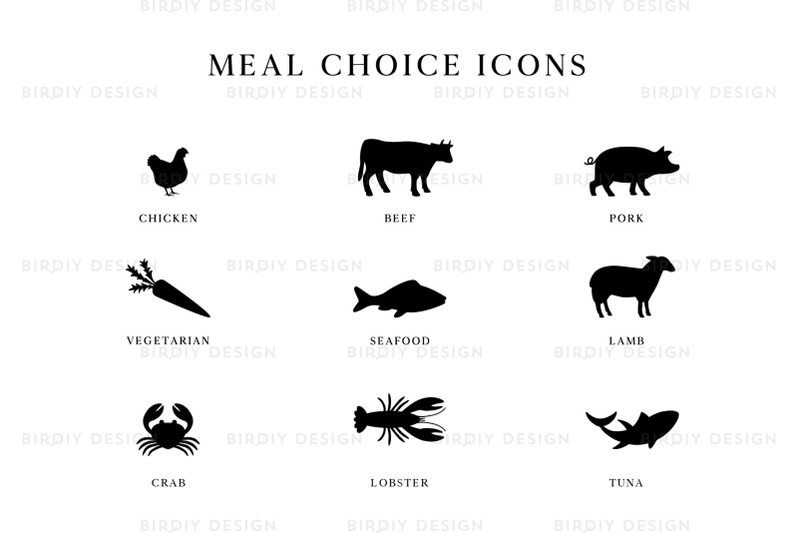 wedding-meal-choice-icons-clipart