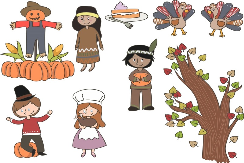 its-time-for-thanks-giving-illustration-clipart-pack