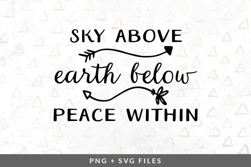 Sky Above Earth Below Peace Within SVG/PNG Graphic Free SVG CUt Files