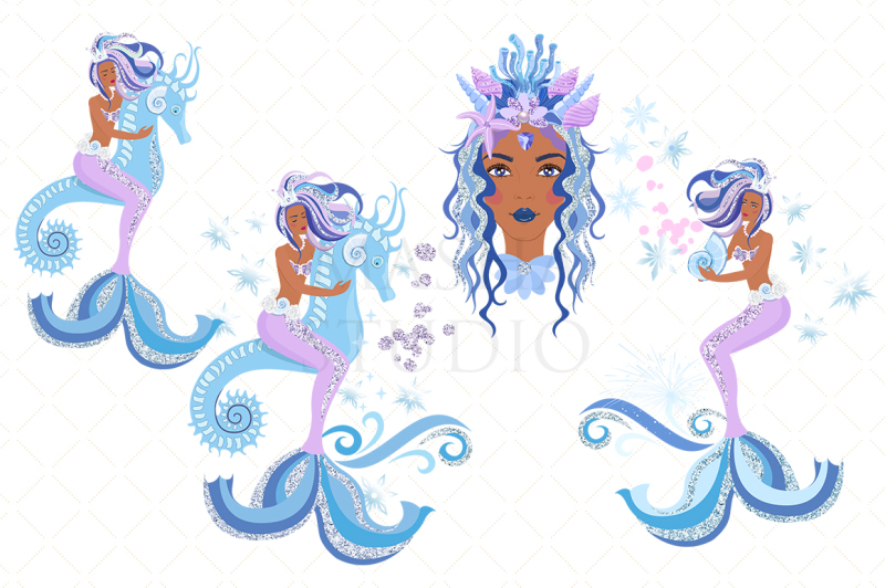 ice-queen-mermaids-clipart