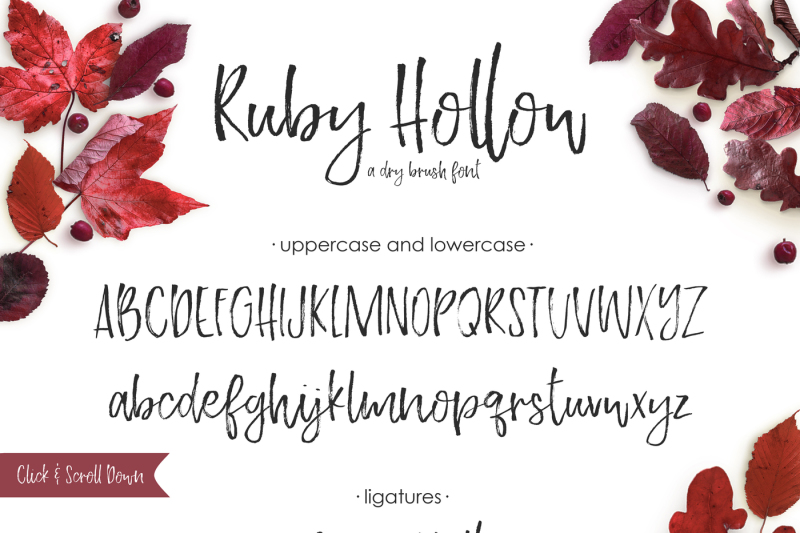 ruby-hollow-a-dry-brush-font